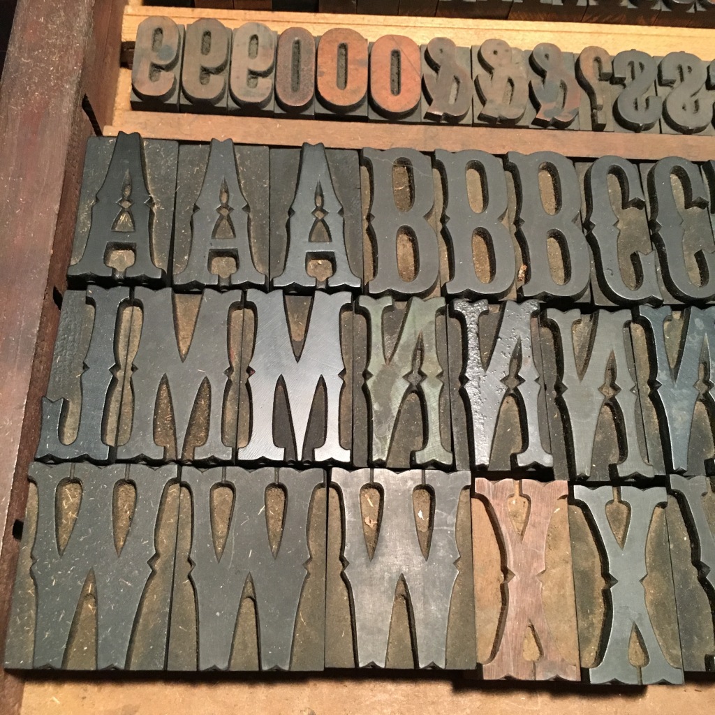 Wood type from Gingerly Press - Landenberg, PA