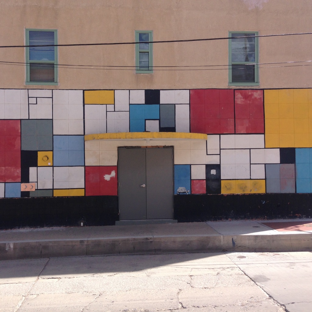 Mondrian-esque mural in Silver City, NM
