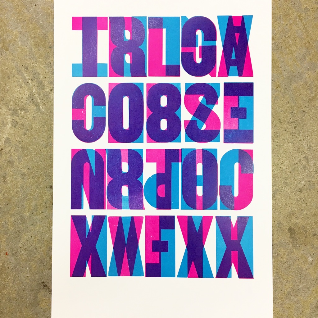 Two color gothic wood type poster from the Minnesota Center for Book Arts - Minneapolis, MN